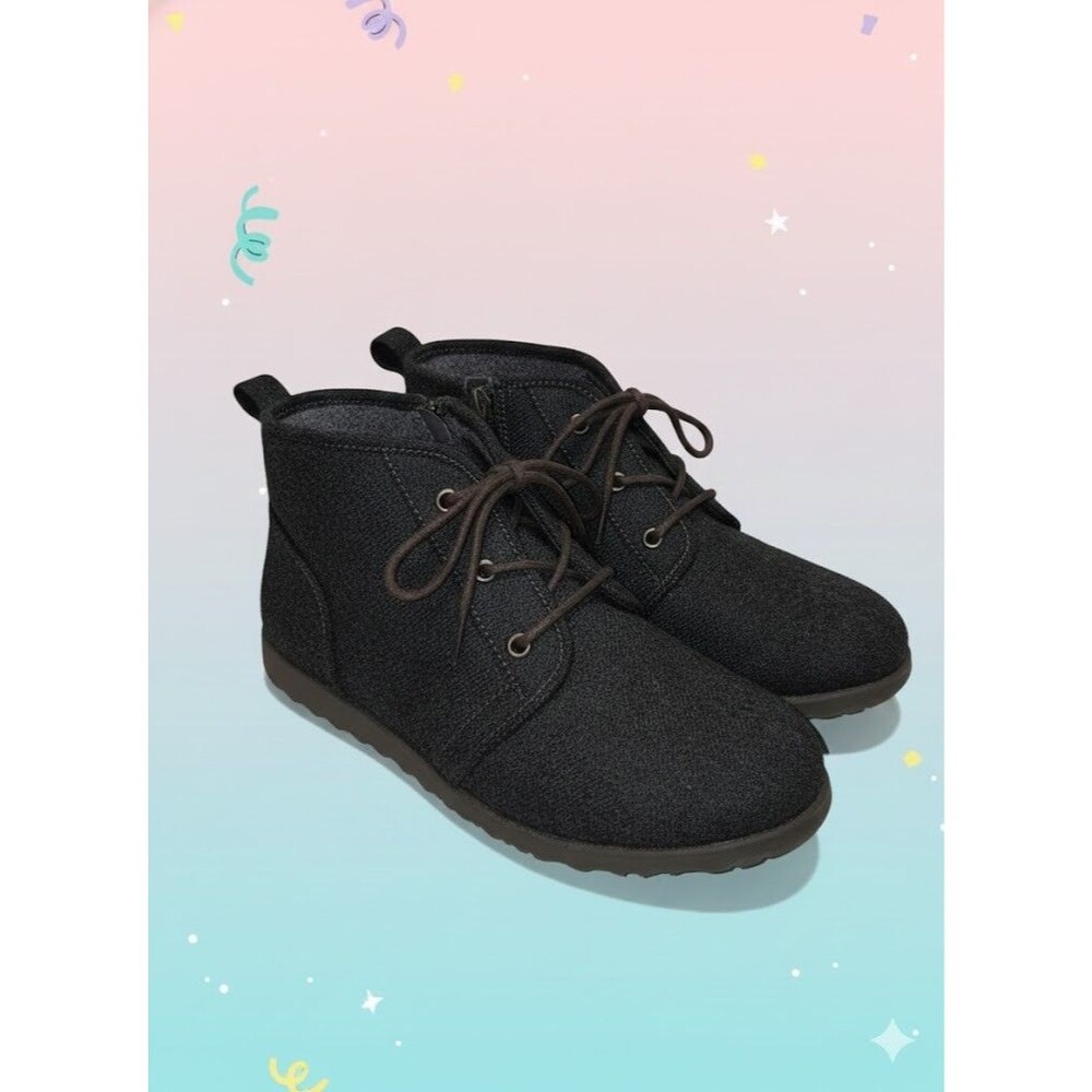 Jellypop Dark Grey Felt Ankle Boots Women’s Size 7.5 – Zipper Closure  Brand New